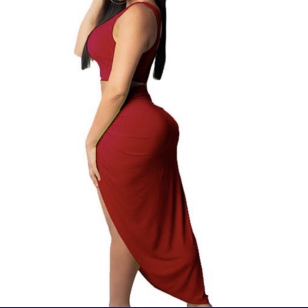Red Two Piece Matching Set - Picture 2 of 3